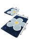 Mijölnir Juego de alfombras de baño Flower - Blue